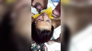 आंटी करतेय तीन मर्दां सोबत गृप सेक्स